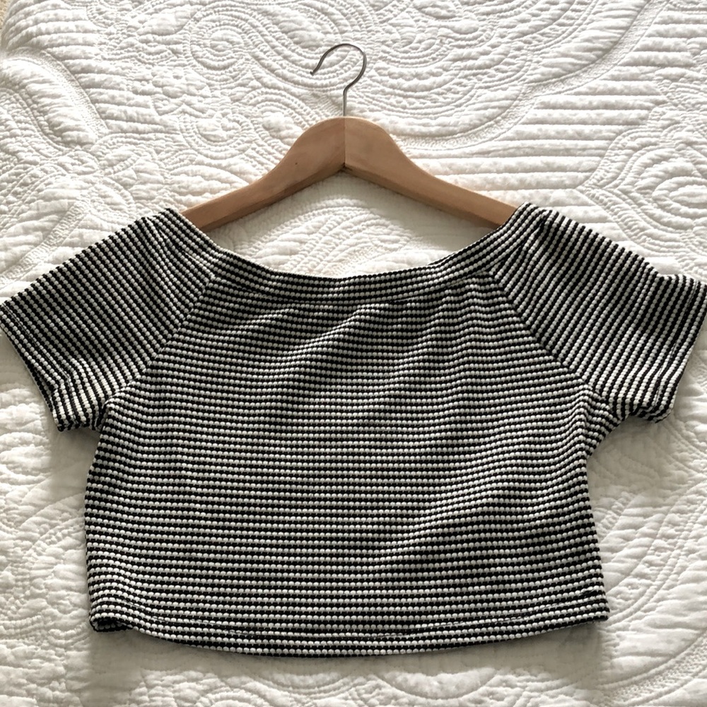 Black & White Crop Top